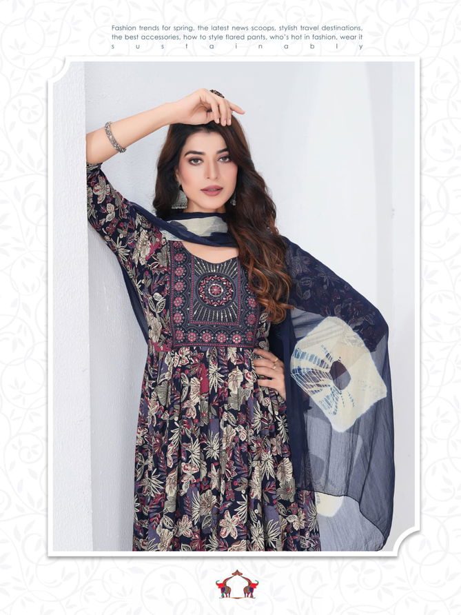 Sanaya 2 By Paavi  Portion Printed Kurti With Bottom Dupatta Wholesale Shop In Surat